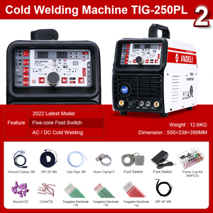 <span class=keywords><strong>Andeli</strong></span> TIG-250PL nhôm Tig máy hàn với chân-padel AC DC Xung máy hàn lạnh 220V - Product Image 6