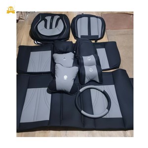 Housse de <span class=keywords><strong>siège</strong></span> <span class=keywords><strong>auto</strong></span> de haute qualité en cuir, entièrement couvrante, avec coussins - Product Image 1