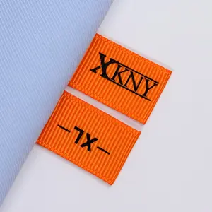 Printed Label For Garment Luxury Custom Private Clothing Tag Grosgrain Garment Main Neck Size Printed Label Print Labels Custom Clothing Label