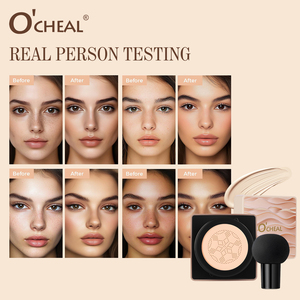 Crème BB en poudre pressée aux champignons, fond de teint coussin éclaircissant nude, imperméable, hydratant, certifié CE, 20g - Product Image 4