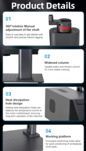 Hualong เครื่องทำเครื่องหมายเลเซอร์ขนาดเล็ก8.5KG 4K HD สำหรับโลหะพลาสติกหนังทาสีไม้แกะสลักเลเซอร์ - Product Image 4