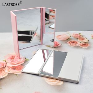 High-Definition Portable Triple Fold Plastic <b>Makeup</b> Mirror Handheld Cosmetic <b>Tool</b> - Product Image 5