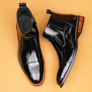 Botas de Trabajo Amekaki Retro de Moda para Hombre, Nuevas 2025, Originales, de Cuero Genuino, Lavables, Hechas a Mano con Tecnología Goodyear, con Cordones - Product Image 4