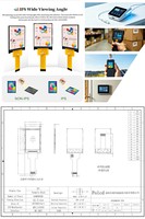 شاشة Polcd مقاس 2 بوصة بدقة 240*320 من نوع IPS، شاشة عرض TFT LCD بواجهة MCU ذات 20 سنًا، سطوع 300 شمعة، شاشة ST7789V ناقلة للضوء