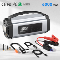 Arrancador de Emergencia para Automóvil de 6000 mAh con Compresor de Aire Incorporado, Certificado por ABS, CE, FCC y RoHS