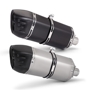 Tube universel de silencieux d'échappement de moto de 51mm nouveau pour les modèles d'utilisation de course comprenant MT07 MT09 Z900 Z400 Ninja400 Gsx250 <span class=keywords><strong>Gsx750</strong></span> - Product Image 1