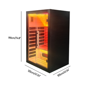 Fournisseur OEM de sauna infrarouge intérieur en bois de hemlock pour 2 personnes avec panneau de commande - Product Image 3