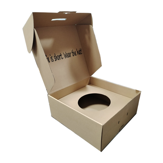 Large Wide Brim Fedora Hat Box Packaging Custom Logo Printing Cowboy Hat Box Fedora Hat Box