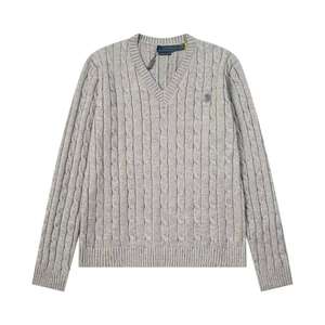 Nouveau Pull Tricoté Slim Décontracté <span class=keywords><strong>Femme</strong></span> avec Logo Personnalisé, Style <span class=keywords><strong>Ralph</strong></span> <span class=keywords><strong>Lauren</strong></span> Rétro Classique Luxe Discret - Product Image 5