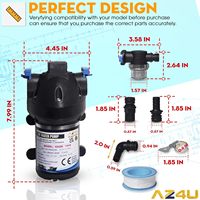 Pompe à eau Flojet 12V DC RV Fournisseur en gros 3.0 GPM, 50-PSI R03526144A