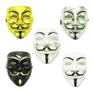 Masques de cosplay personnalisés en PVC pour Halloween, V pour Vendetta et Anonymous <span class=keywords><strong>Guy</strong></span> <span class=keywords><strong>Fawkes</strong></span>, très demandés, pour les soirées masquées - Product Image 1