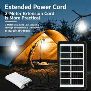 Solar Rechargeable LED Emergency Light, Camping Lantern for Night Market, Stall, Home Power Outage - Product Image 2