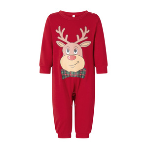 RUIQUWIN vente en gros ensemble de pyjama de Noël pour femmes hauts à manches longues pantalons à carreaux imprimés de cerf pour l'hiver Homewear parent-enfant - Product Image 2