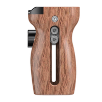 Poignée latérale ergonomique universelle légère en bois et aluminium, réglable, avec prise en charge améliorée, pince NATO pour cage de caméra et moniteur