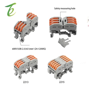 ขั้วต่อสายไฟแบบพุชอินราง DIN, ขั้วต่อสายไฟ<span class=keywords><strong>3</strong></span>/5Pin ตัวนำขนาดกะทัดรัดอเนกประสงค์ - Product Image 6
