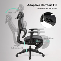 Usine de meubles Moderne Luxe Patron Exécutif Chaise de bureau ergonomique en maille intégrale avec repose-pieds