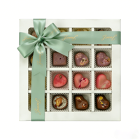 Petite boîte cadeau rigide écologique pour chocolats, 16 unités, pour bonbons, pralines de luxe, gourmandes, personnalisables