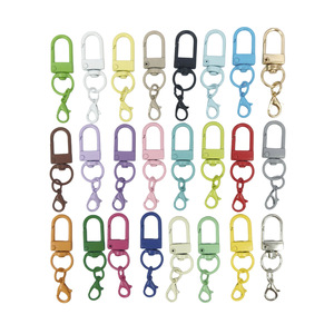 Ganchos en forma de U de aleación de zinc de colores DIY, accesorios de joyería con cierre de langosta para proyectos de manualidades, 50x13mm - Product Image 1