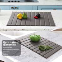 Tapis de cuisine classique en pierre de haute qualité, pliable, avec housse amovible, super absorbant, séchage rapide, emballé en carton pour la cuisine