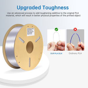 Service OEM ODM Filament PLA standard SILK Argent Haute qualité 1 kg 1,75 mm Filament d'impression 3D PLA-Silk Filament d'imprimante 3D - Product Image 3