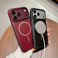 Étui de luxe givré de haute qualité avec aimant pour iPhone 14 15 16 17 18 Pro Max – Couleurs originales