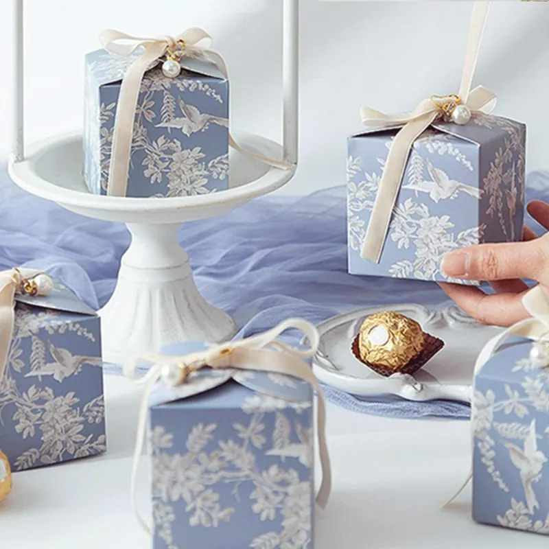 רטרו מארז ממתקים חתונה עם סרט מסיבת סרט שוקולד טובה קופסאות מתנות לאורחים למסיבת ממתקים
