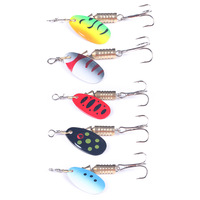En gros SPB004-2 Combo 10 pièces/boîte, leurres de pêche à la cuillère en métal dur multicolores, leurres de pêche à la cuillère, ensemble de leurres de pêche en mer, en bateau, en rivière
