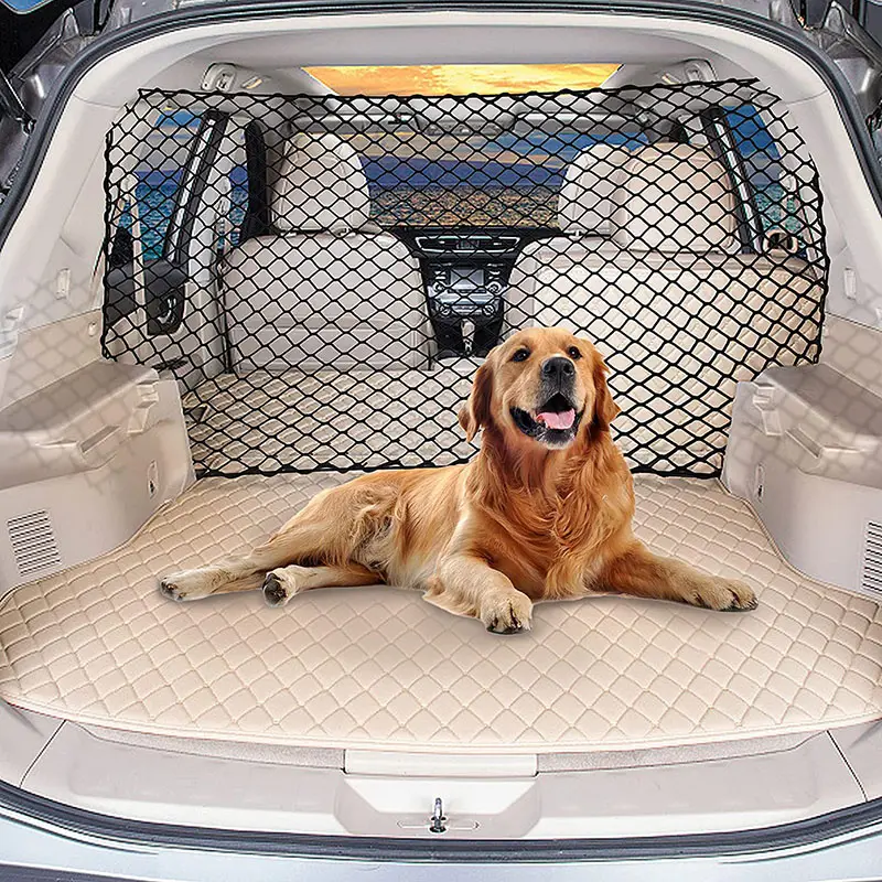 Rete divisoria per auto per cani a rete con sedile posteriore per barriera per animali domestici resistente e resistente