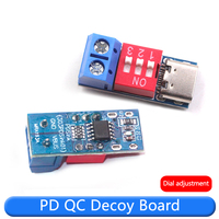 Module de déclenchement de charge rapide QC PD, carte de test de tension réglable 5V 9V 12V 15V 20V avec interrupteur DIP