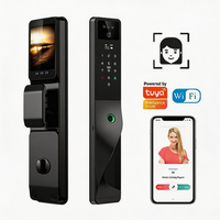 Serrure de porte intelligente Tuya, empreinte digitale, mot de passe, électronique, anti-effraction, appel vocal et vidéo, entrée sans clé, système de sécurité, serrure intelligente