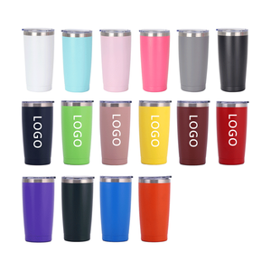 20oz 600ml tumbler stainless steel beer mug <b>double</b> <b>wall</b> with lid Leak-proof brief stainless steel beer mug insulated tumbler - Product Image 1