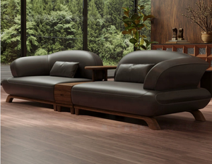 Hot Selling Luxury Modern Style Solid <strong>Wood</strong> <strong>Frame</strong> <strong>Sofa</strong> for for Living Room or Hotel with Real Leather - Product Image 3