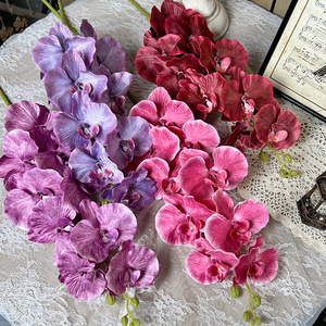 Rama de Orquídea Cymbidium <span class=keywords><strong>Vanda</strong></span> Grande Hecha a Mano con 9 Cabezas, Flor Artificial de Cattleya Hybrida, <span class=keywords><strong>Planta</strong></span> Artificial de Catland para el Día del Padre - Product Image 4