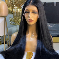 Pelucas de Cabello Humano Virgen Vietnamita al por Mayor, Lisas, Grado 12A, Pelucas de Cabello Humano con Frente de Encaje Completo HD para Mujeres Negras