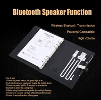 Journal électronique 2023 chargeur sans fil intelligent pour ordinateur portable en cuir avec batterie externe