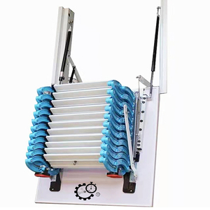 <span class=keywords><strong>Escalier</strong></span> intérieur multifonctionnel télescopique et pliable en aluminium pour villa, type duplex, invisible, pour <span class=keywords><strong>grenier</strong></span>, style industriel - Product Image 3