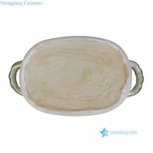 RZSC68-A-B-C-D-E Nouveau petit <span class=keywords><strong>pot</strong></span> <span class=keywords><strong>de</strong></span> fleurs <span class=keywords><strong>de</strong></span> jardin en forme d'ellipse avec motif d'oiseaux et <span class=keywords><strong>de</strong></span> fleurs peints à la main avec deux poignées - Product Image 6