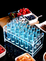 Verres à shot transparents de 1 oz, petits verres à liqueur colorés, verres à shot tubulaires, ensemble de verres à shot avec plateau en plastique