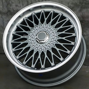 <span class=keywords><strong>Jantes</strong></span> de voiture RSJ Deep Dish 4 trous 17 pouces 4x100/108 en alliage d'aluminium argenté - Product Image 4