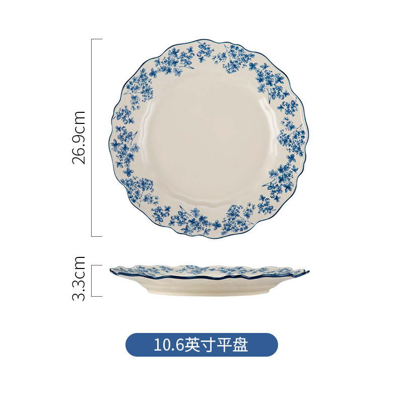 Plato plano de 10.6" (Azul Carcasa)