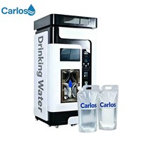 Máquina expendedora de agua potable de autoservicio para fábricas, con gabinete metálico y sistema de purificación de agua, para pedidos al por mayor