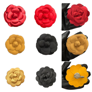 Todos 9cm Grande Elegante Flor Camélia Broche Pinos Pequeno Perfumado Corsage Cabeça Clipe Dual-Use Buckle Plated Jewelry Bag Shoe <span class=keywords><strong>Flower</strong></span> - Product Image 1