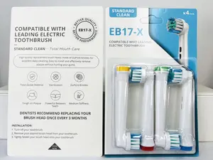 Neue ankunft patent 4pcs umwelt freundliche elektrische zahnbürste ersatz EB17-X für oral