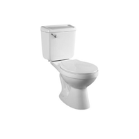 Cuvette de toilettes moderne 2025 en céramique à double chasse avec siphon en S, drainage facile et double fonction de rinçage