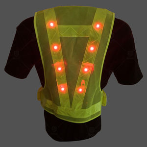Vendita calda LED ad alta visibilità riflettente giubbotto di sicurezza luce di avvertimento per la bici da passeggio gilet riflettente - Product Image 6