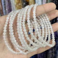 Bracelets en pierres précieuses de haute qualité de 4 mm, de couleur vive, extensibles, petits bracelets en perles pour femme et homme, bijoux