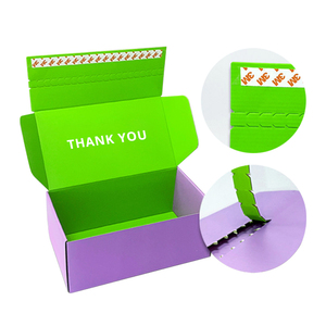 Hộp đựng hàng bằng bìa cứng tái chế, in flexo màu hồng, in logo tùy chỉnh, kích thước tùy chọn, dành cho đồ lót, tóc giả, mi giả. - Product Image 4