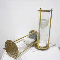 Ensemble de sablier métallique antique rechargeable pour cérémonies, mariages, maison, bureau