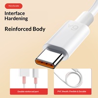 Câble de charge super rapide 66W 6A USB-A/Type-C pour téléphones mobiles avec transfert de données