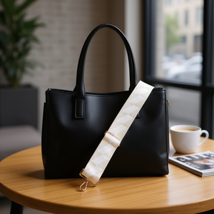 Correa de cincha de 4 cm a cuadros beige para bolsos - Product Image 2